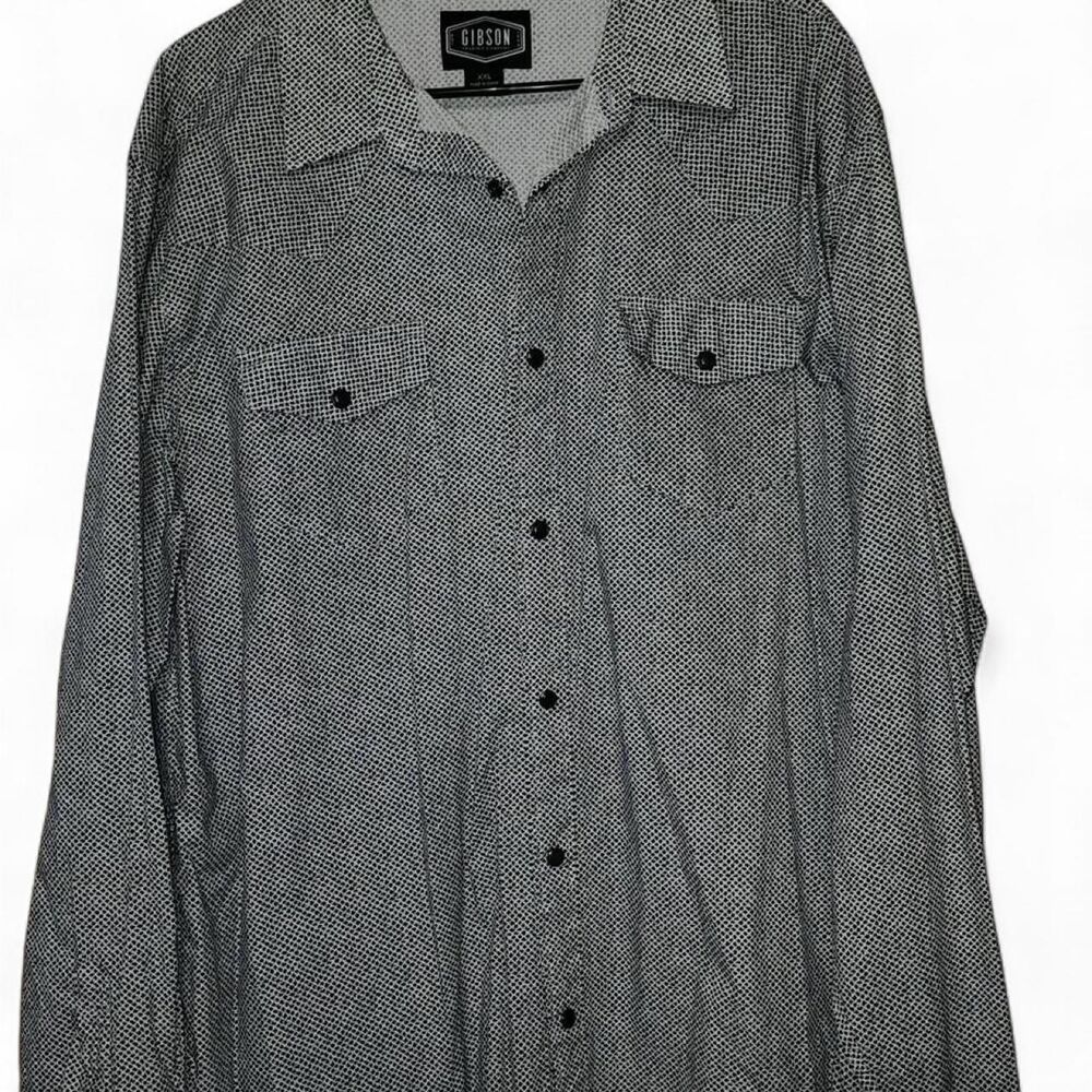 Gibson Men's White and Grey Shirt